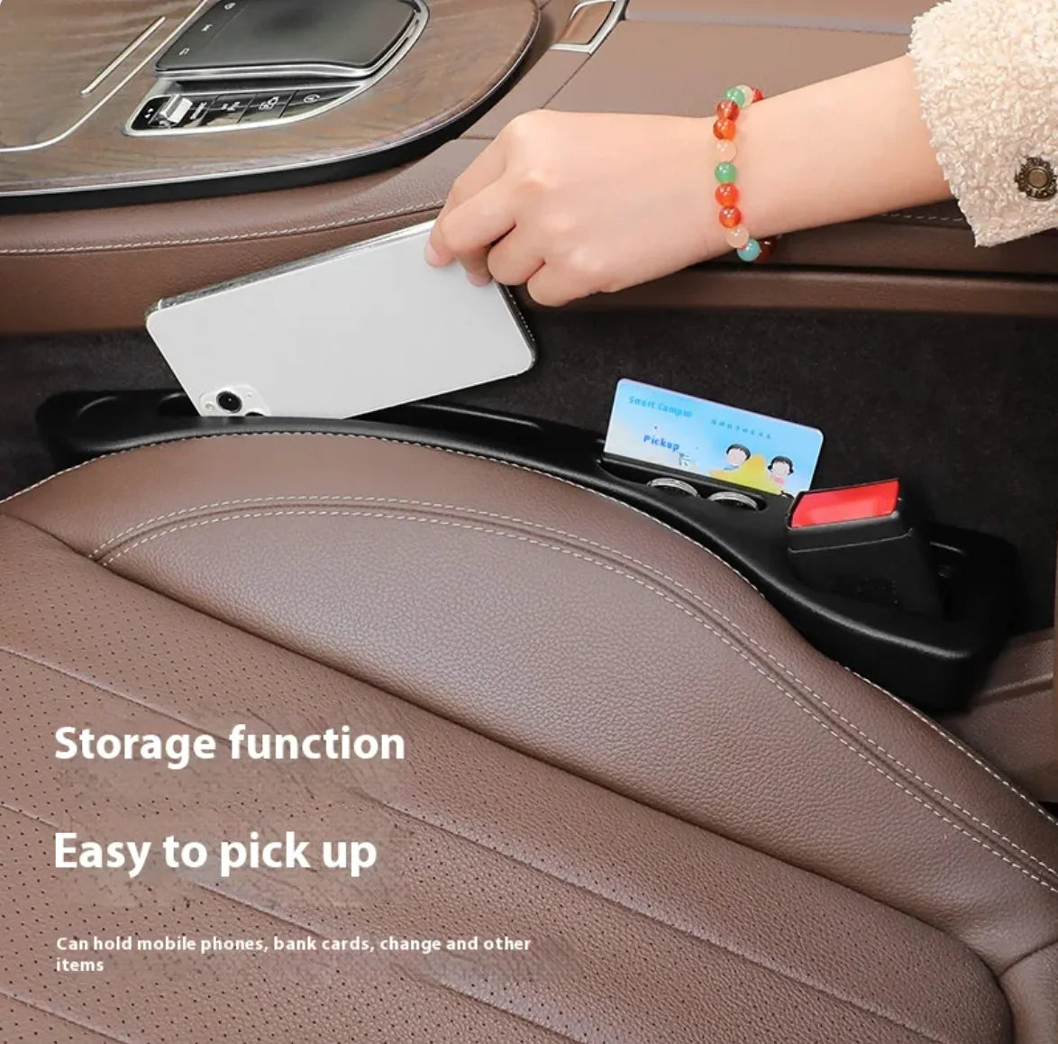 Pair Car Seat Gap Filler Side Seam Plug Strip Leak-proof Filling Strip For All Car Model Wallet Phone Holder Car Accessories